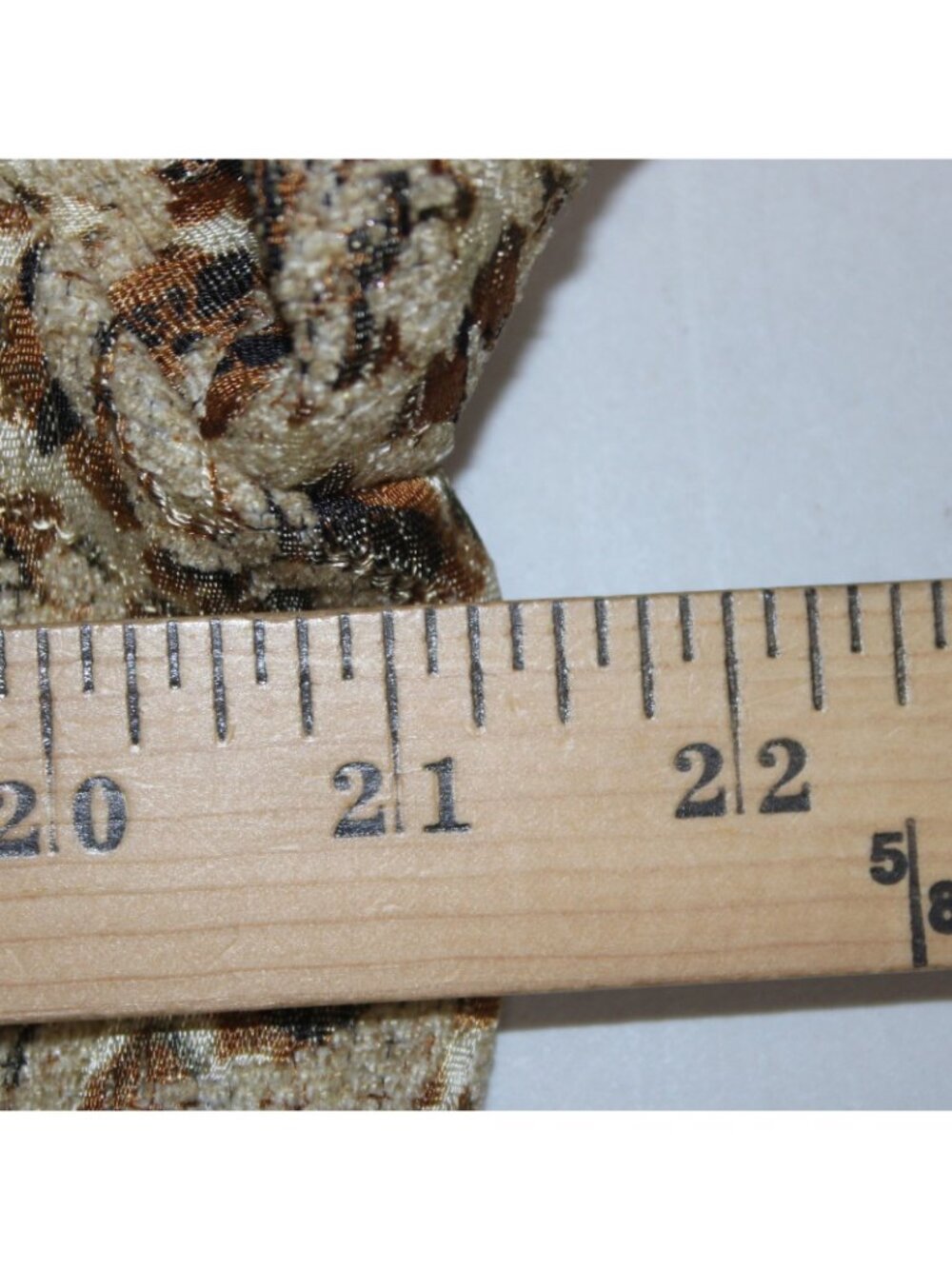 Chicos Jacket Sz 2 Tan Black Buttons Pockets Rayon Polyester Metallic Jacket - Picture 10 of 10